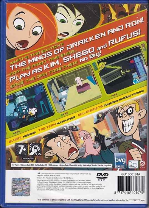 Disneys Kim Possible Whats the Switch - PS2 (B Grade) (Genbrug)